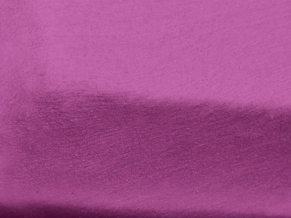 PrzytulneMieszkanie.pl Prześcieradło do łóżeczka Jersey ciemnofioletowe 70 x 140 cm