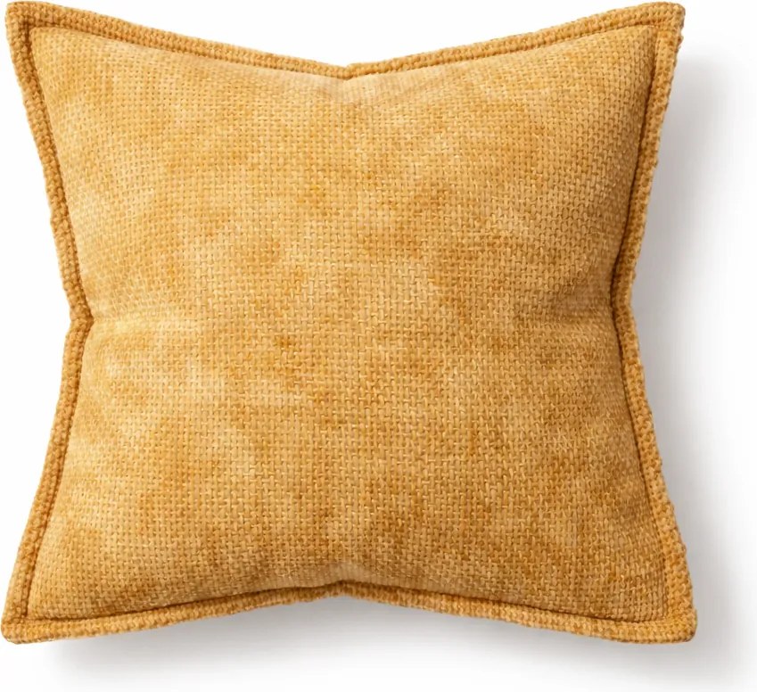 Miodowa poszewka dekoracyjna z tkaniny szenilowej Sheila