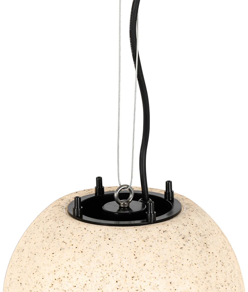 Zewnetrzna Nowoczesna lampa wisząca zewnętrzna szara 25 cm IP65 - Nura Nowoczesny Oswietlenie zewnetrzne