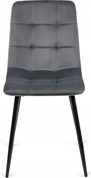 Zestaw Stół Okrągły Rozkładany HARRY 102-142 cm Dąb Artisan/Czarny i 4 Krzesła Tapicerowane PERU Szare
