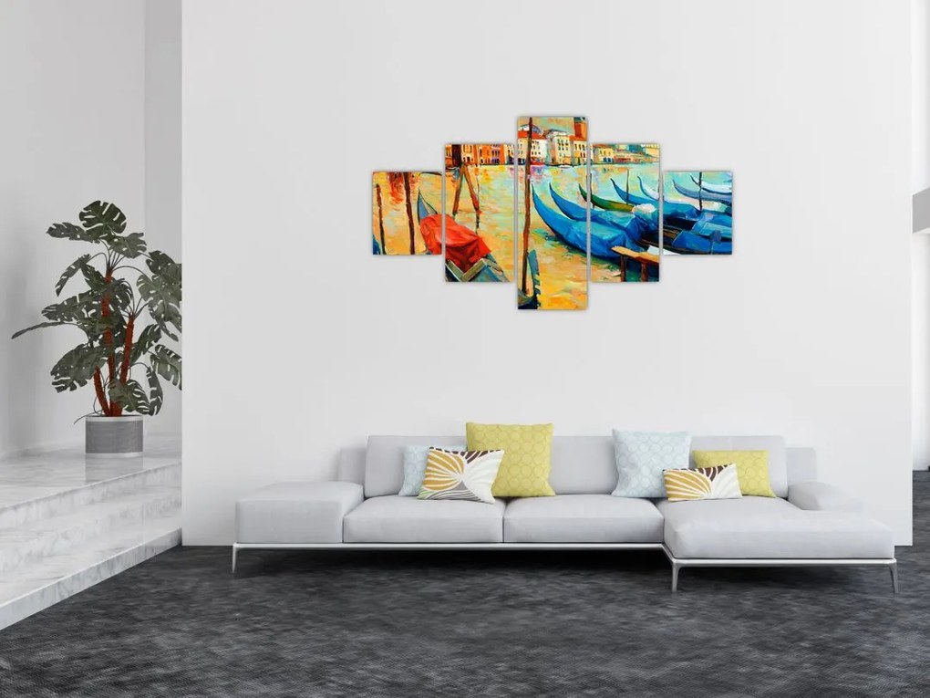 Obraz - Port w Wenecji (125x70 cm)