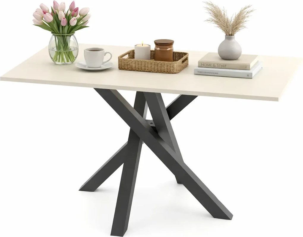 Kaszmirowy prostokątny stół z nogami X K2-B52