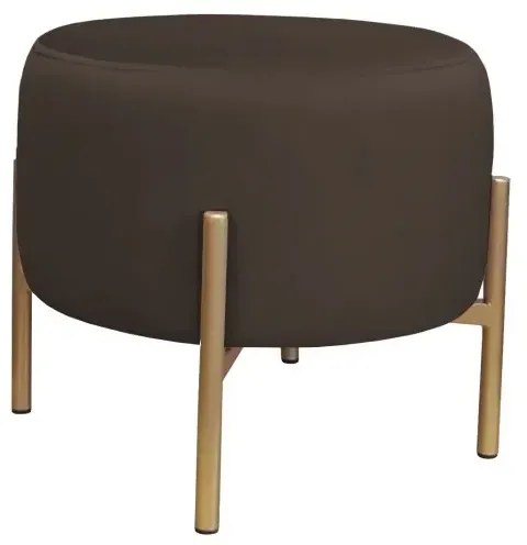 Pufa WILFRED MG VELVET brązowa/złota ATOS