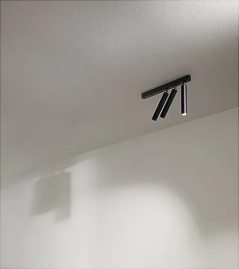 Perenz Czarny Cylindryczny Regulowany Kinkiet BAMBU LED 3-punktowy