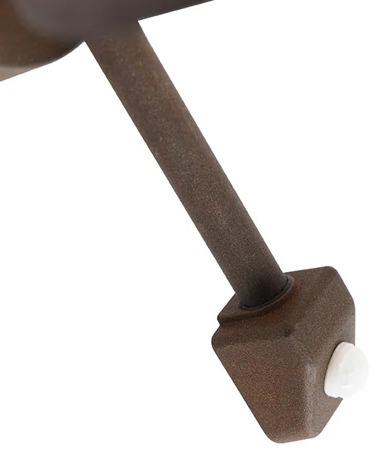 Zewnetrzna Winylowa lampa ścienna zewnętrzna brązowa IP44 z czujnikiem ruchu - Herman Nowoczesny Oswietlenie zewnetrzne