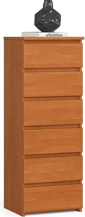 Komoda AKORD CL6 Olcha 40 cm 6 szuflad kolor Olcha mat 40x35x109 cm