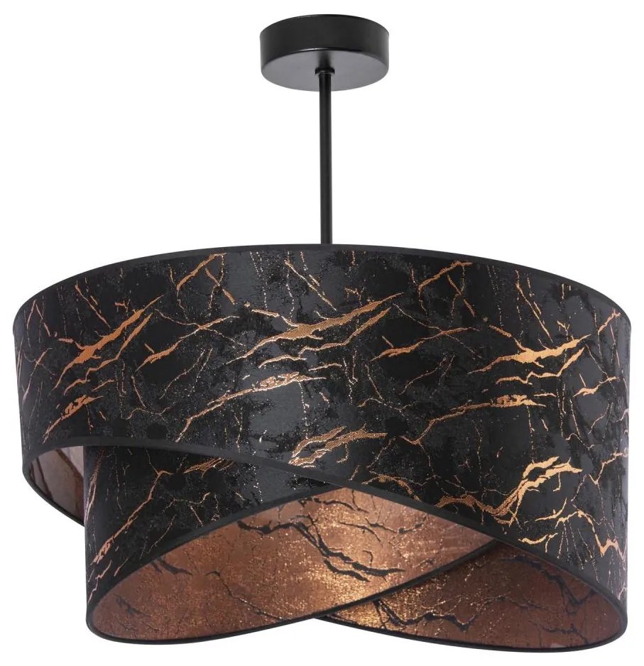 Żyrandol 1xE27/60W/230V czarny/miedź