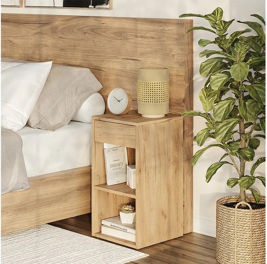 Stolik nocny złoty dąb energetyczny 35x35x65 dany