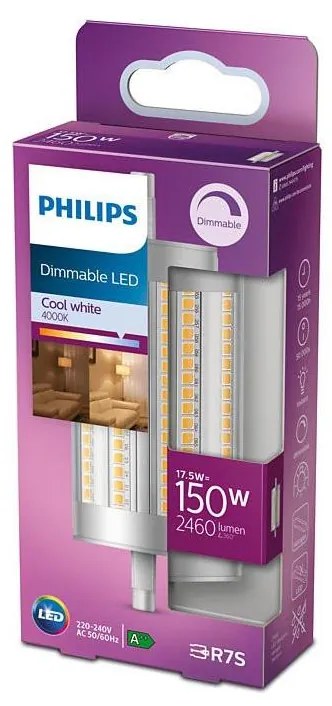 LED Żarówka ściemnialna Philips R7s/17,5W/230V 4000K 118 mm