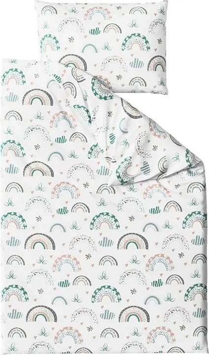 PrzytulneMieszkanie.pl PrzytulneMieszkanie.pl Krepowa pościel do łóżeczka Renforcé RAINUBI biała Rozmiar pościeli: 45 x 65 cm | 90 x 140 cm