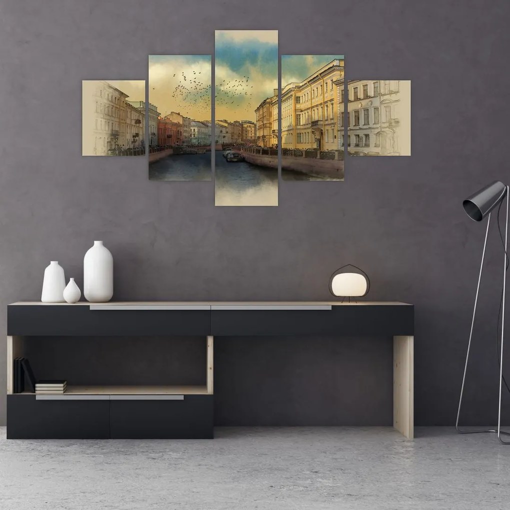 Obraz - Rzeka Mojka, Sankt Petersburg, Rosja (125x70 cm)