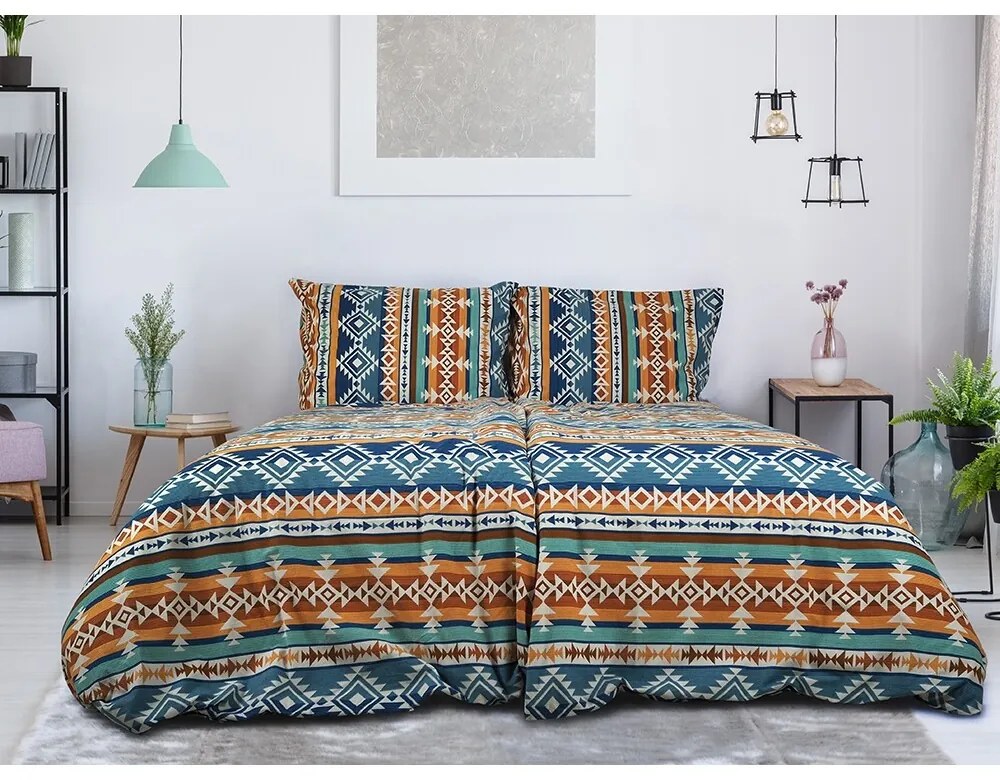 B.E.S. Petrovice Flanelowa pościel Aztec Spirit,140 x 200 cm, 70 x 90 cm