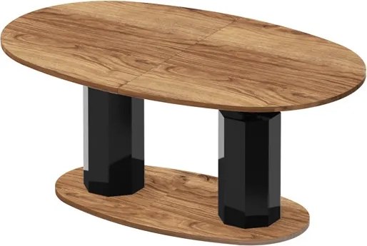 Rozkładany i podnoszony ławostół Barletta w drewnianym dekorze