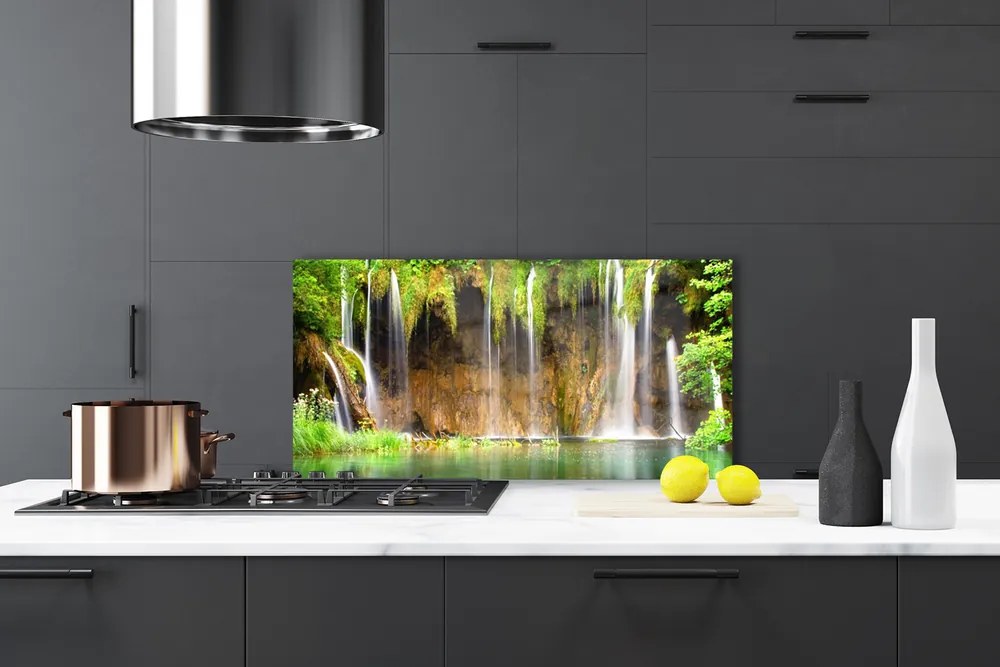 Panel Szklany Jezioro pod Górskim Wodospadem