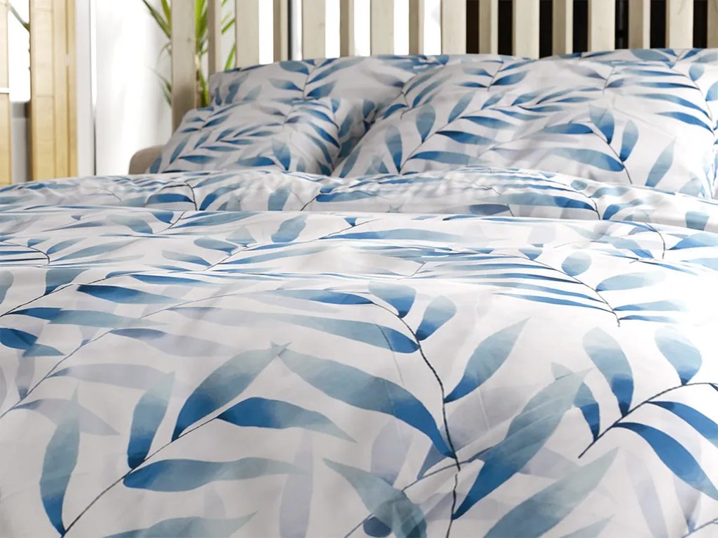 PrzytulneMieszkanie.pl PrzytulneMieszkanie.pl Pościel z mikrofibry KOVENDI niebiesko-biała Rozmiar pościeli: 2 szt 70 x 90 cm | 200 x 220 cm