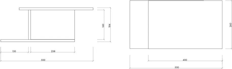 Szafka nocna w dekorze dębu wisząca/z półką w naturalnym kolorze Tann – noo.ma