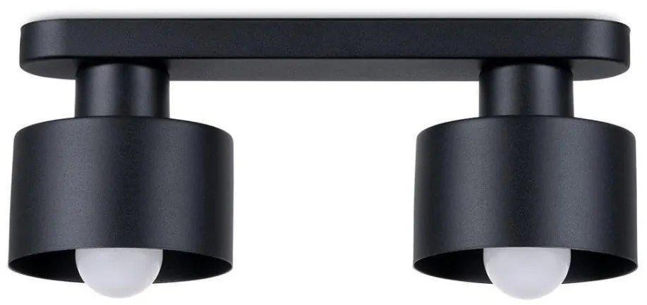Sollux SL.1130 - Lampa sufitowa SAVAR 2xE27/60W/230V czarna