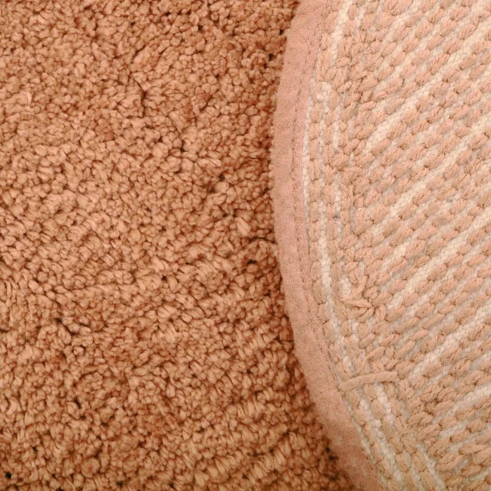 Ceglasty bawełniany dywan dziecięcy tkany ręcznie odpowiedni do prania 110x110 cm Sandel – Nattiot