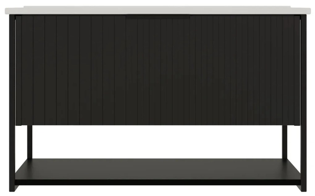 Szafka pod umywalkę TURF BLACK VINTAGE 80-1S 80cm czarna STRAMA