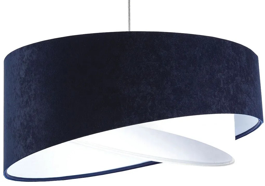 Granatowo-biała lampa wisząca nad stół - EX995 T8-C20