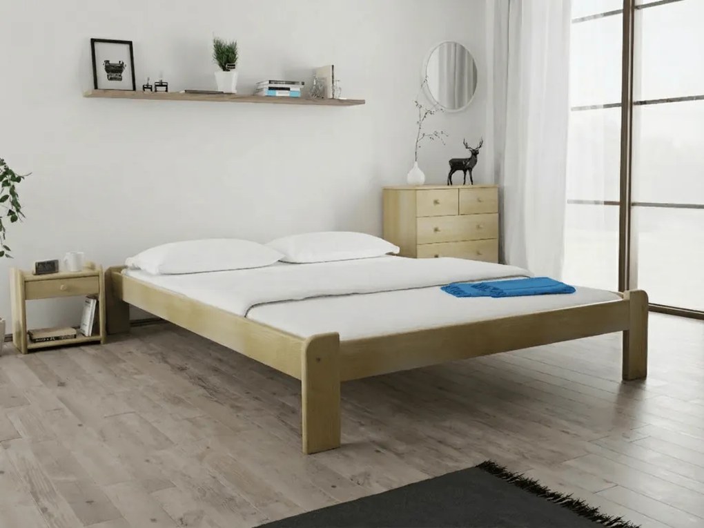 Łóżko ADA 160 x 200 cm, sosna Stelaż: Bez stelaża, Materac: Materac Deluxe 10 cm