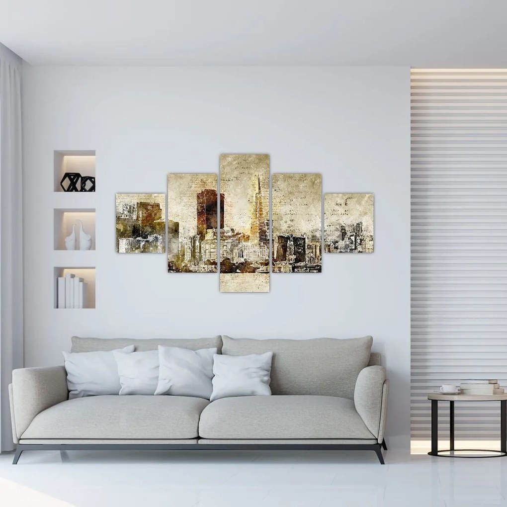 Obraz - Artystycznie ukształtowane miasto (125x70 cm)
