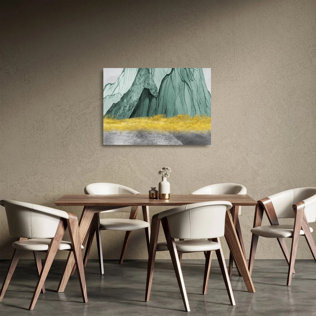 Obraz na szkle - Emerald Mountains N⁰3 (70x50 cm)