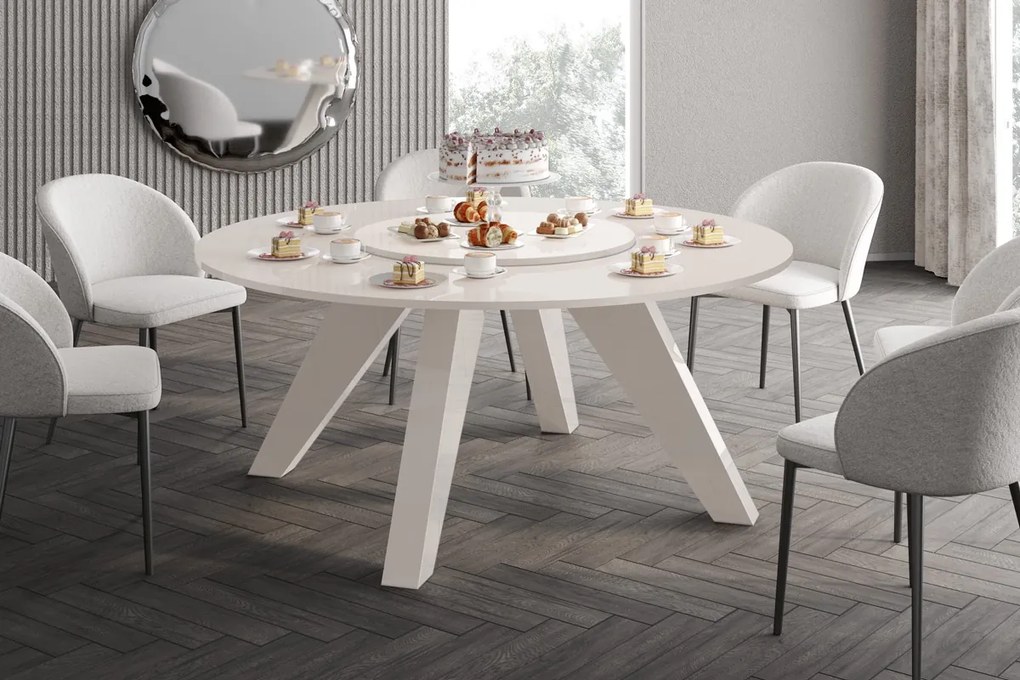 Okrągły stół z obrotowym blatem Rotante 160 Hubertus połysk