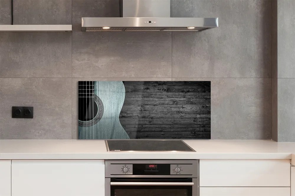 Szklany Panel Struny Gitary