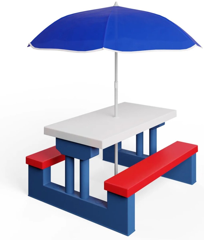Zestaw mebli dziecięcych ze słonecznikiem JASMIN, 67x78,5x42,5cm, niebieska/biała/czerwona Spielwerk