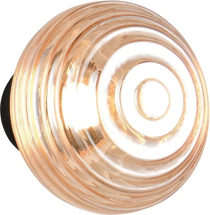 Szklany kinkiet LED na USB w bursztynowym kolorze ø 15,5 cm Earl – Reality