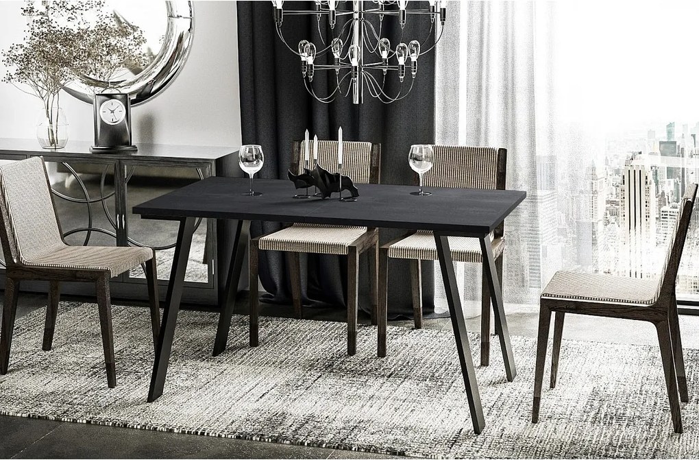 Stół rozkładany LIWIA 130(210)x80 beton ciemny