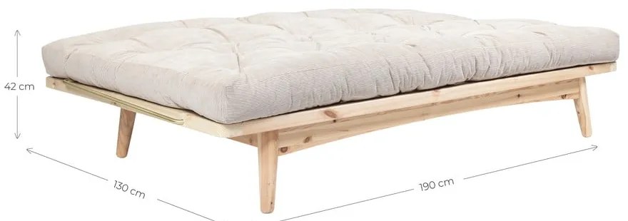 Sofa rozkładana ze sztruksową tapicerką Karup Design Folk Raw/Charcoal