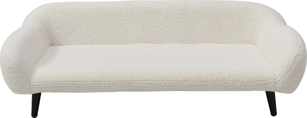 Kanapa dla zwierząt buklowa z metalowymi nogami - szer. 99 x gł. 61 cm - Kremowy - ZOLIA