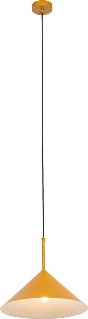 Designerska lampa wisząca żółta - Triangolo