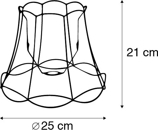 Metalowy klosz czarny 25/21 - Granny Frame