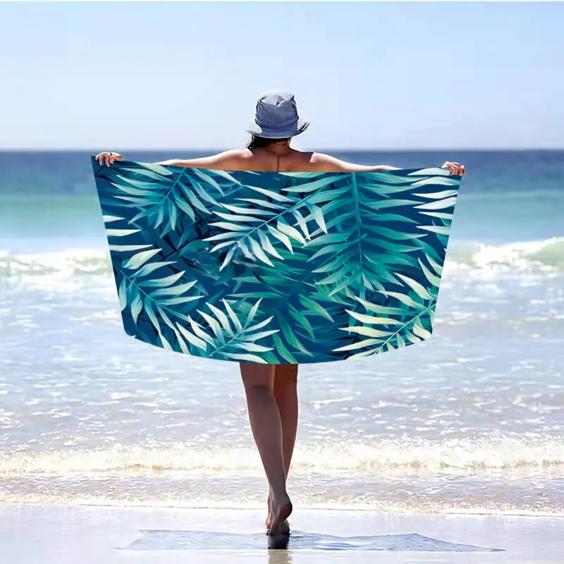 Ręcznik plażowy BORNEO 100x180 cm ciemnoniebieski, 100% mikrofibra