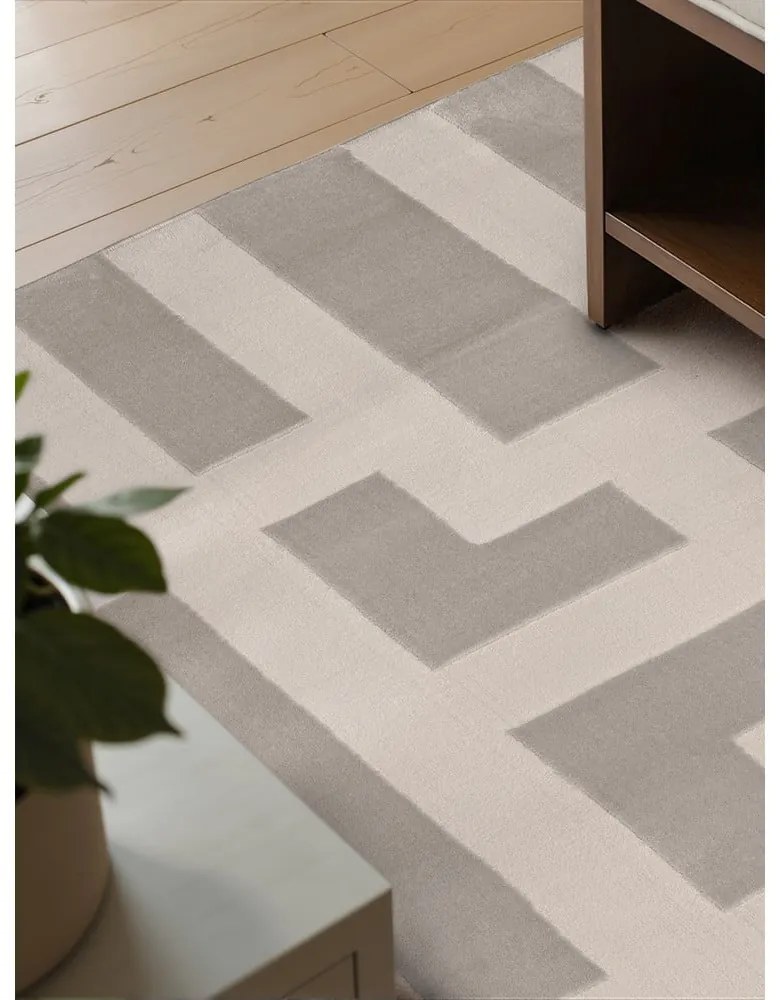Szaro-kremowy dywan 200x280 cm Perles Onyx – Elle Decoration