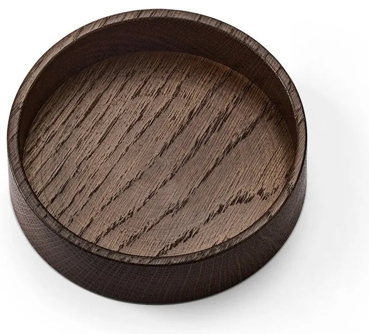 Brązowy drewniany pojemnik dekoracyjny ø 11x3 cm Circle S – LIND DNA