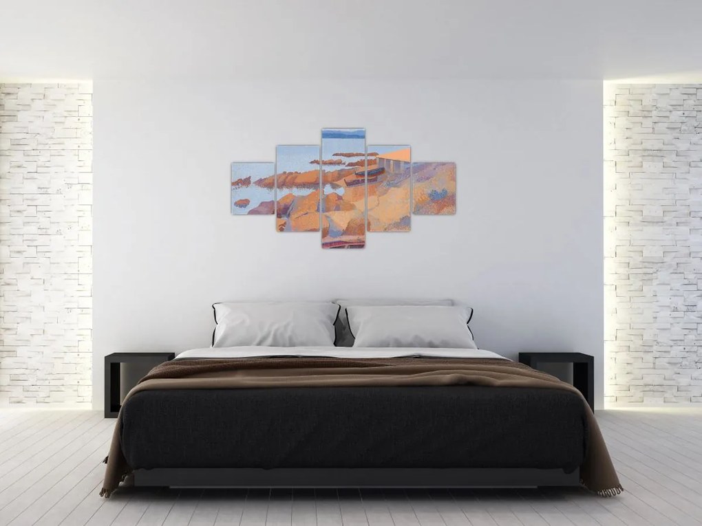 Obraz - Henri Edmond Cross, Calanque des Antibois, reprodukcje (125x70 cm)