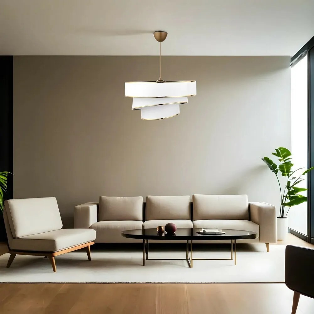 Lampa wisząca Couper - White, Gold