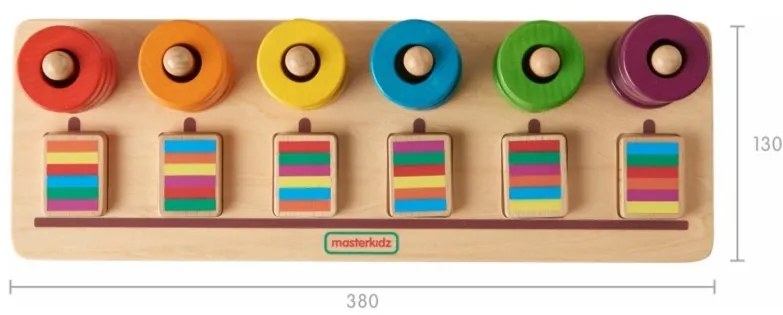 Masterkidz układanka nauka liczenia i kolorów sorter montessori