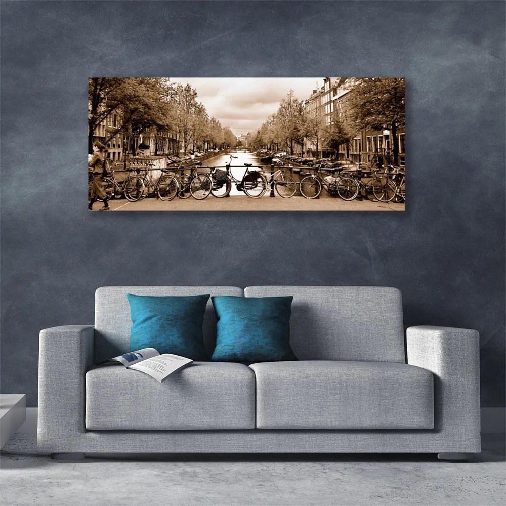 Obraz na płótnie Rowerowy Szlak nad Rzeką