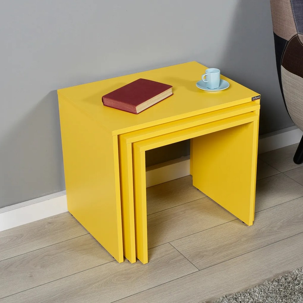 Stolik do odkładania SHP Yellow, 3 szt.