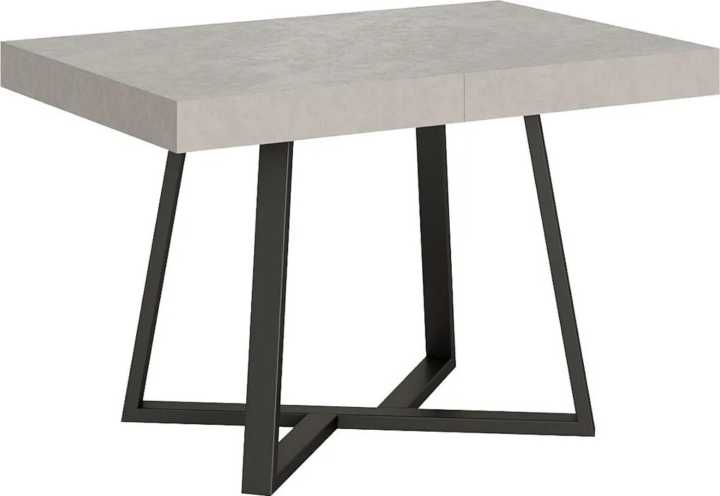 Stół rozkładany 120/204x80 cm Zeplir kaszmir nogi antracytowe