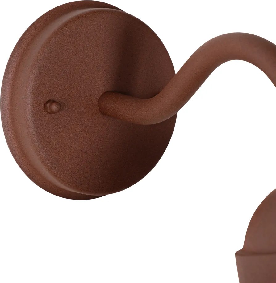 Nowoczesny kinkiet zewnętrzny rdzawy brąz IP44 - Kansas