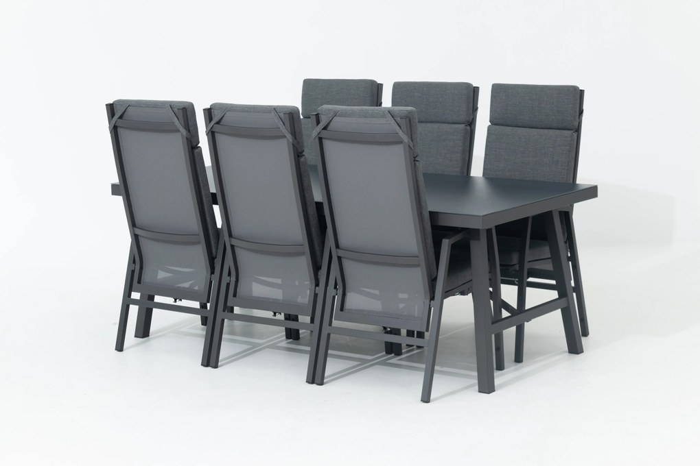 Doppler ARCTIC ogrodowy zestaw wypoczynkowy 6+1 antracyt