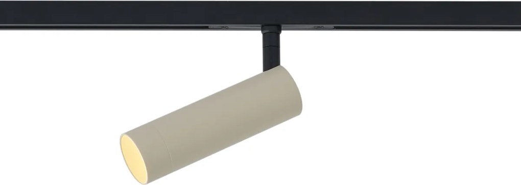 Nowoczesny reflektor beżowy z czarnym do systemu szynowego 1-fazowego GU10 35mm - Slimline Uzzy