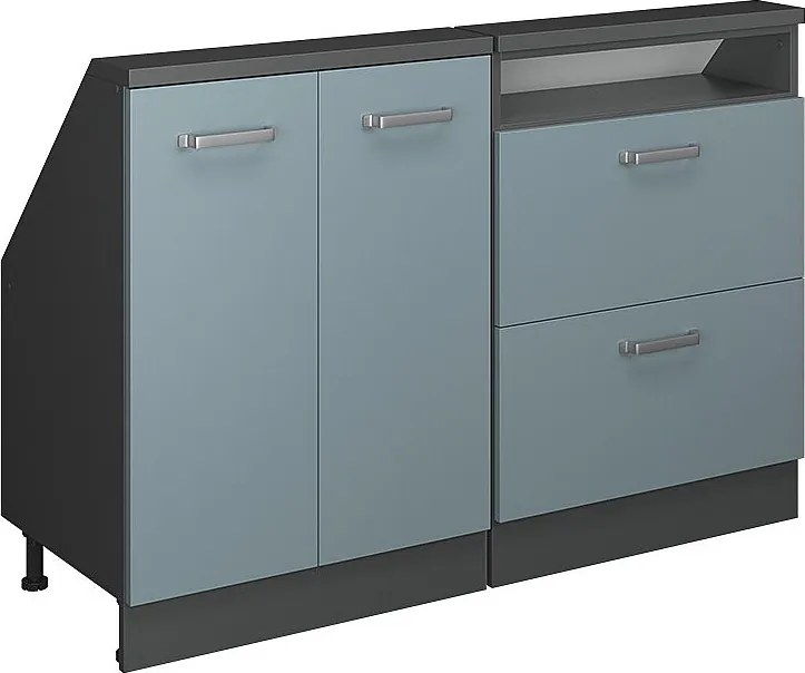 Szafka kuchenna na dach skośny niebiesko-szary 120x46x81.6 r-line