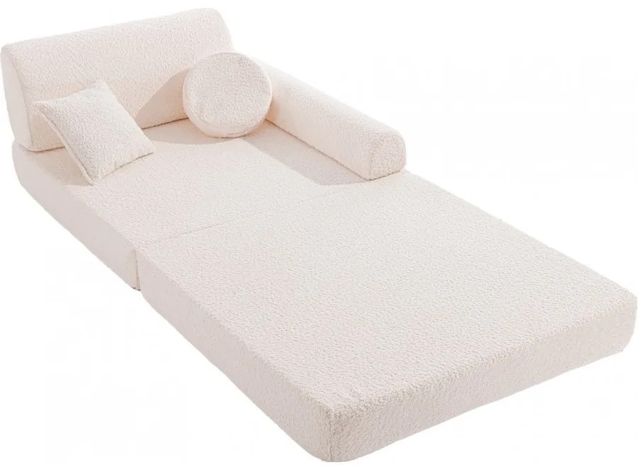 Boucle sofa dziecięca, biała - meowbaby®